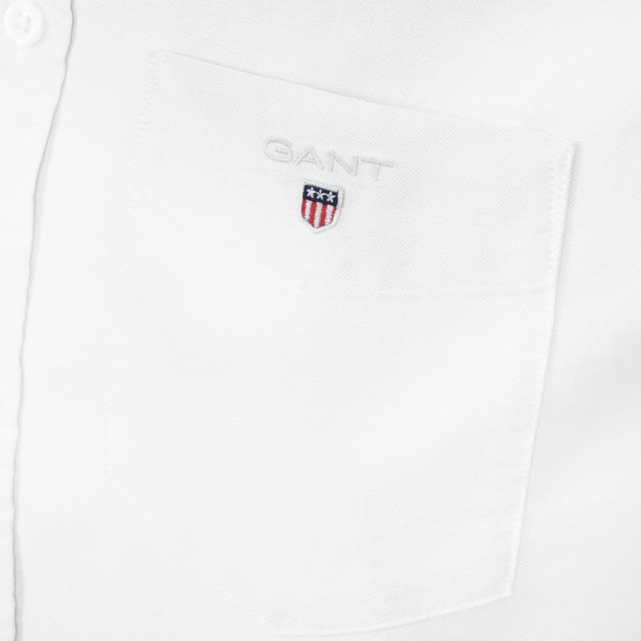 Alternative Image for ProductGant Oxford Regular Fit Short Sleeved Shirt White3